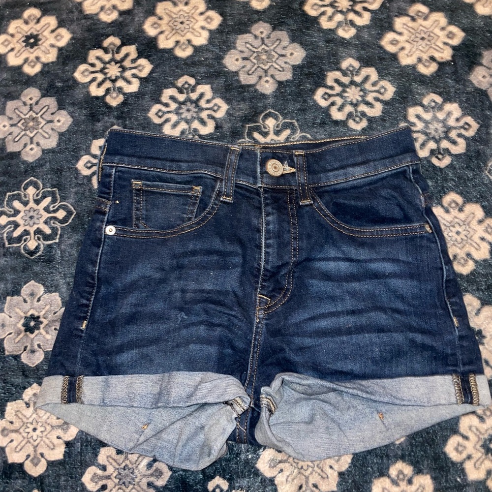 Express Dark Blue Jean Shorts